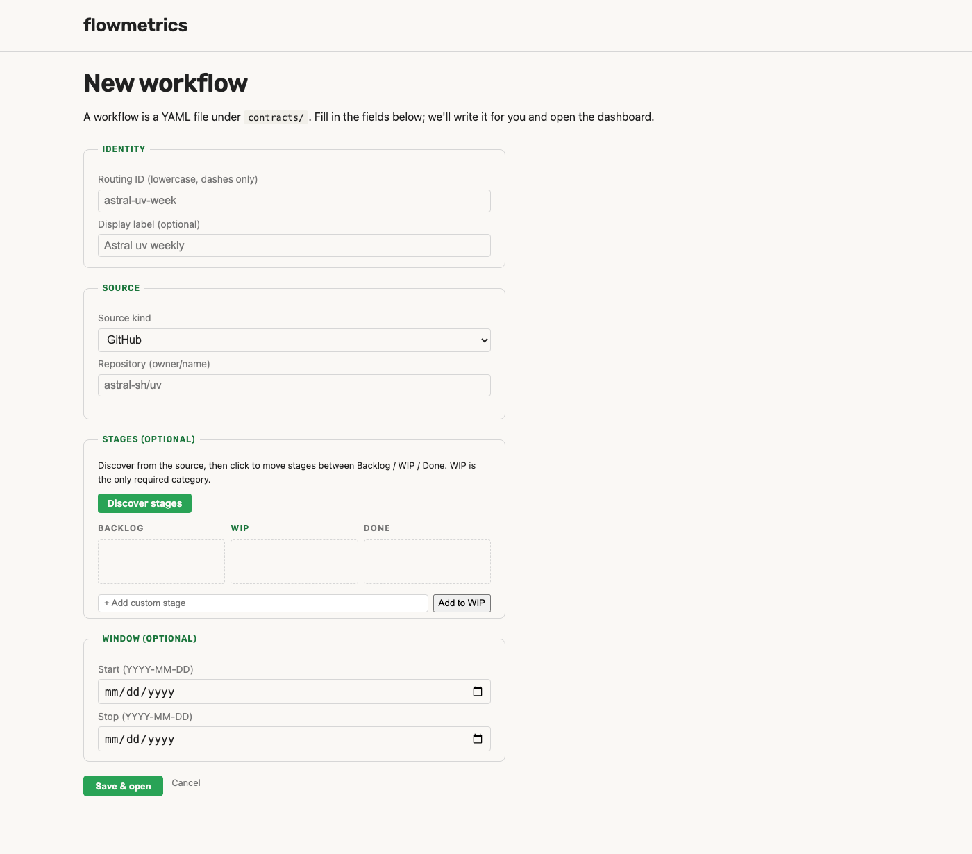 New-workflow wizard